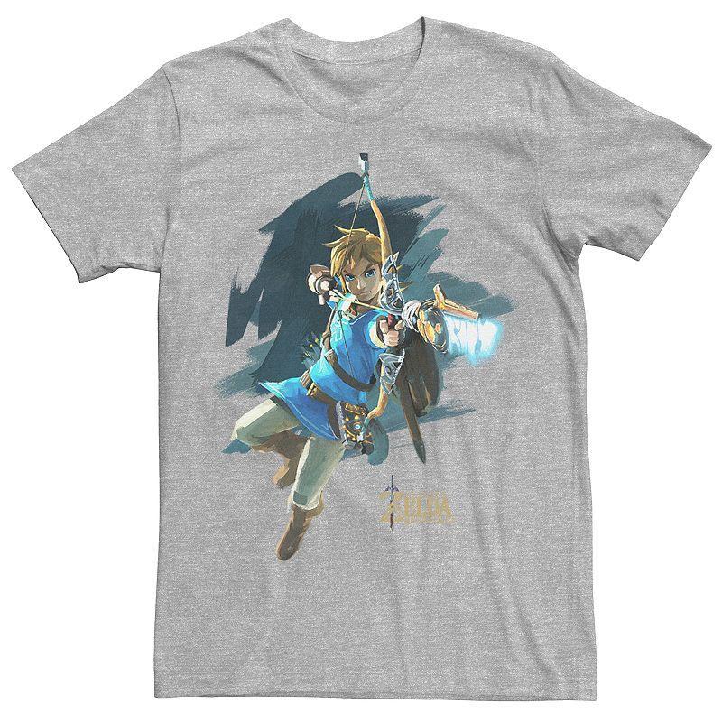 Mens The Legend Of Zelda Generic Jump Shot Tee Athletic Grey Product Image