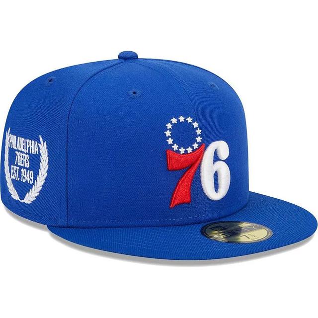 Mens New Era Royal Philadelphia 76ers Camo Undervisor Laurels 59FIFTY Fitted Hat Product Image