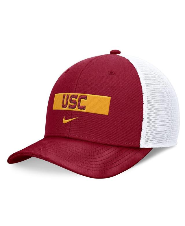 Nike Mens Cardinal Usc Trojans 2024 Sideline Trucker Adjustable Hat - Cardinal, White Product Image