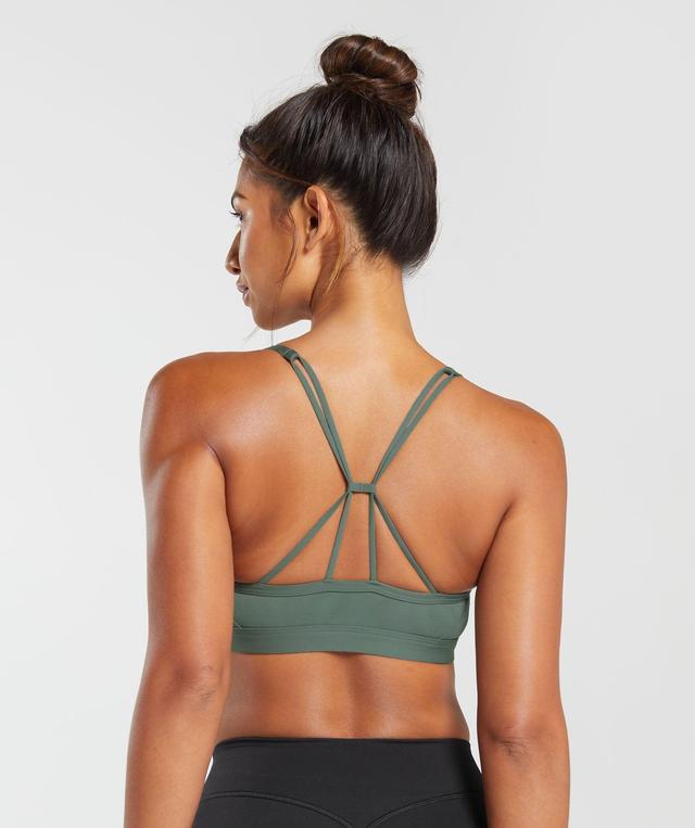 Ruched Strappy Sports Bra Product Image