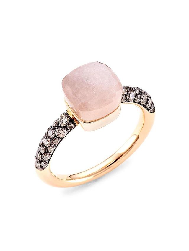 Womens Nudo Petit Two-Tone 18K Gold, Moonstone & Diamond Ring Product Image