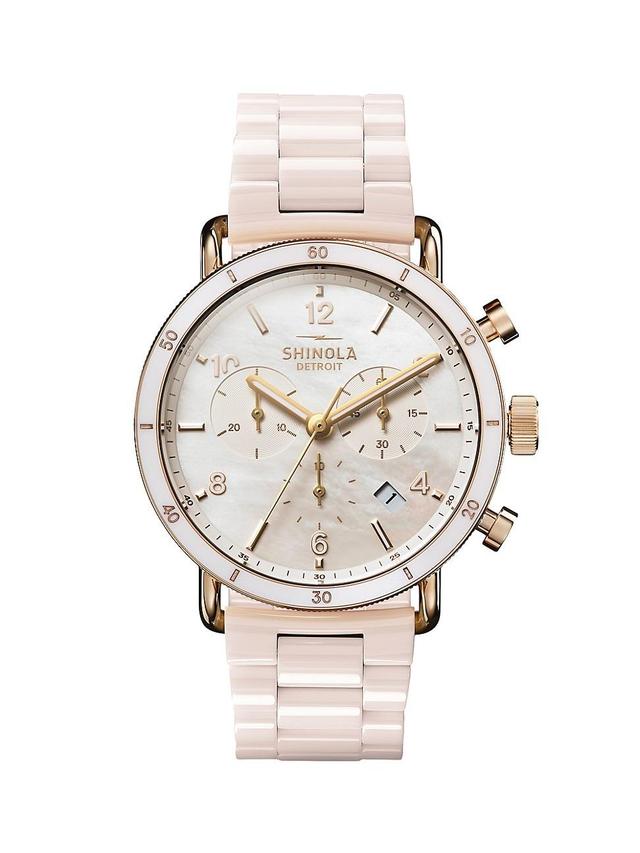 Womens Canfield Sport Stainless Steel & Ceramic Chronograph Watch/40MM Product Image