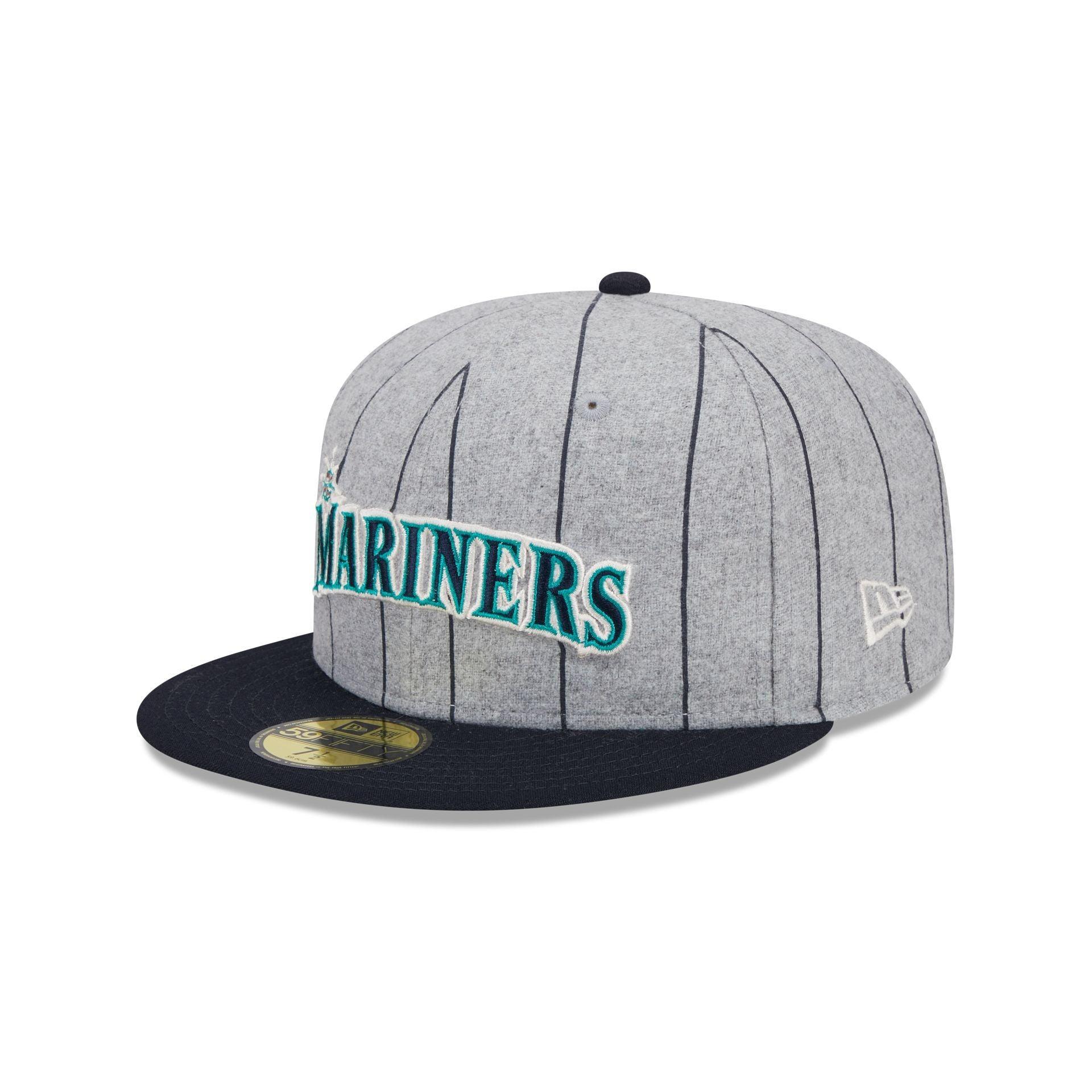 Seattle Mariners Heather Pinstripe 59FIFTY Fitted Hat Male Product Image