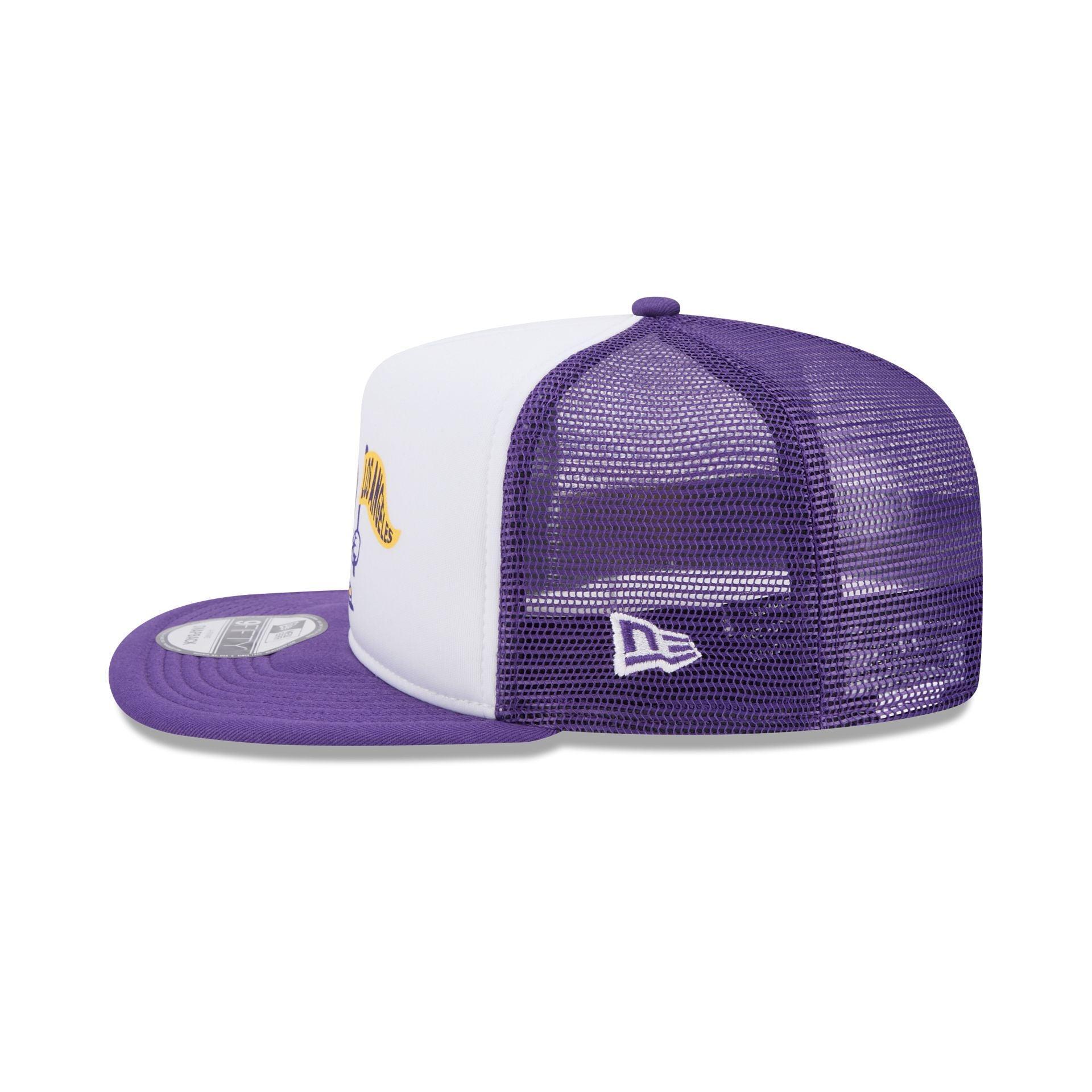 Los Angeles Lakers Court Sport 9FIFTY A-Frame Trucker Hat Male Product Image