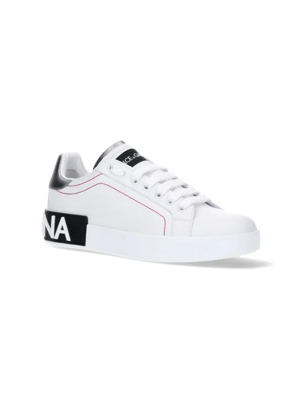 Portofino Leather Sneakers In White Product Image