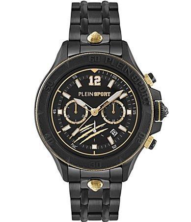 Philipp Plein Mens Warrior Tech Chronograph Black Stainless Steel Bracelet Watch Product Image