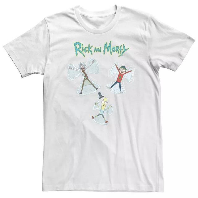 Big & Tall Rick And Morty Christmas Snow Angels Tee, Mens Product Image