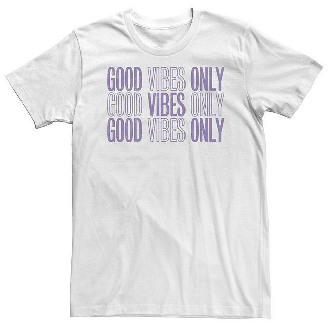 Big & Tall Good Vibes Only Tee, Mens Product Image