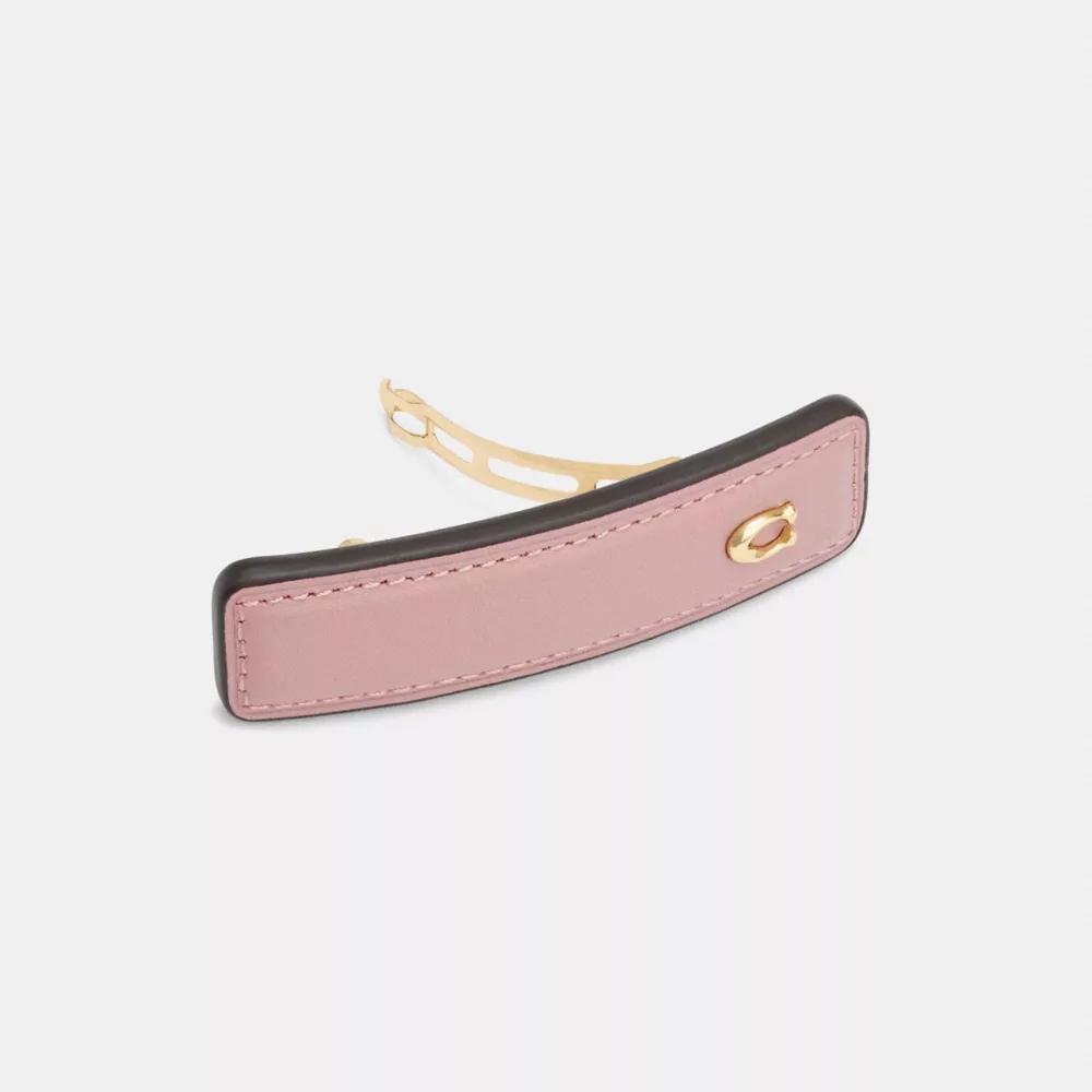 Signature Leather Barrette Product Image