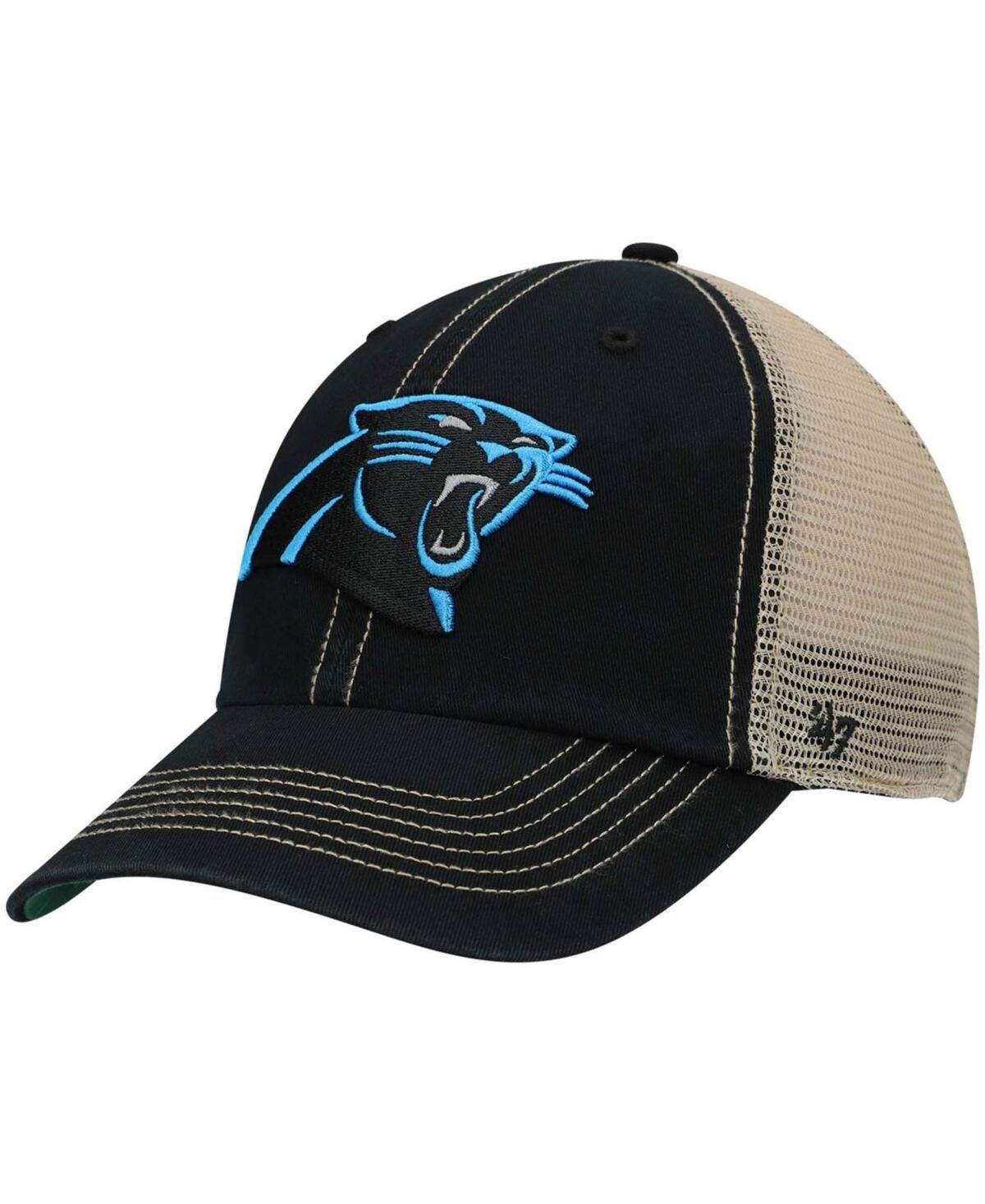 Mens 47 /Natural Carolina Panthers Trawler Trucker Clean Up Snapback Hat Product Image