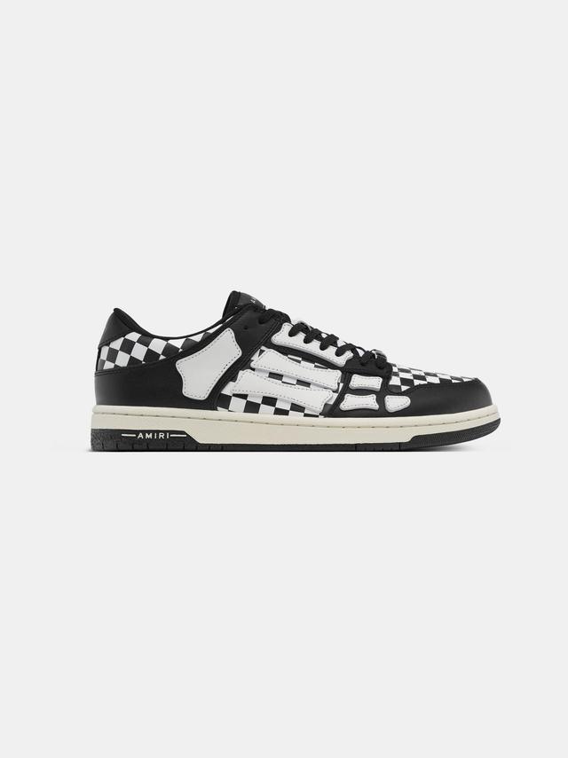 CHECKERED SKEL-TOP LOW - Black White Male Product Image