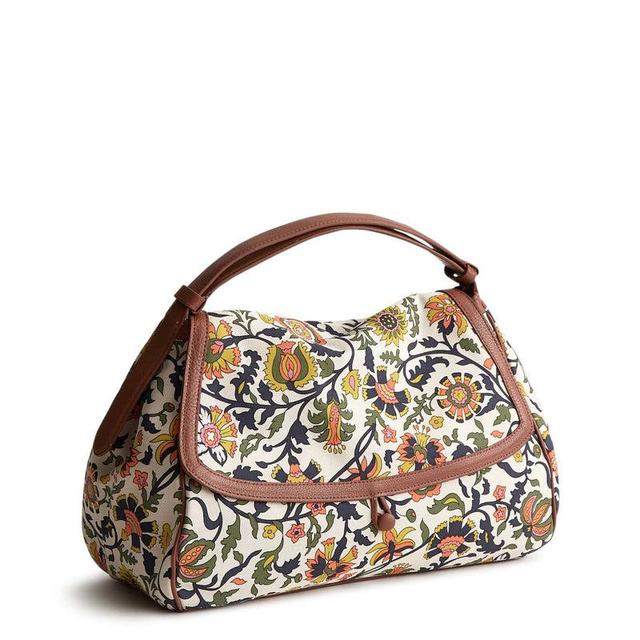 Vera Bradley Rothvale Shoulder Bag Women in Marrakesh Vines Pumice Stone Orange/White Product Image