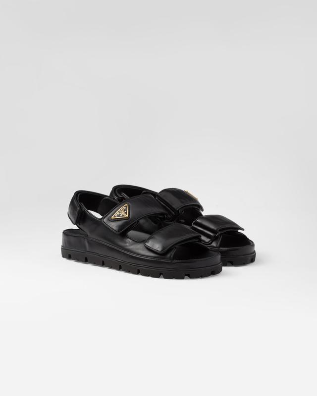 Flat nappa leather sandals Product Image