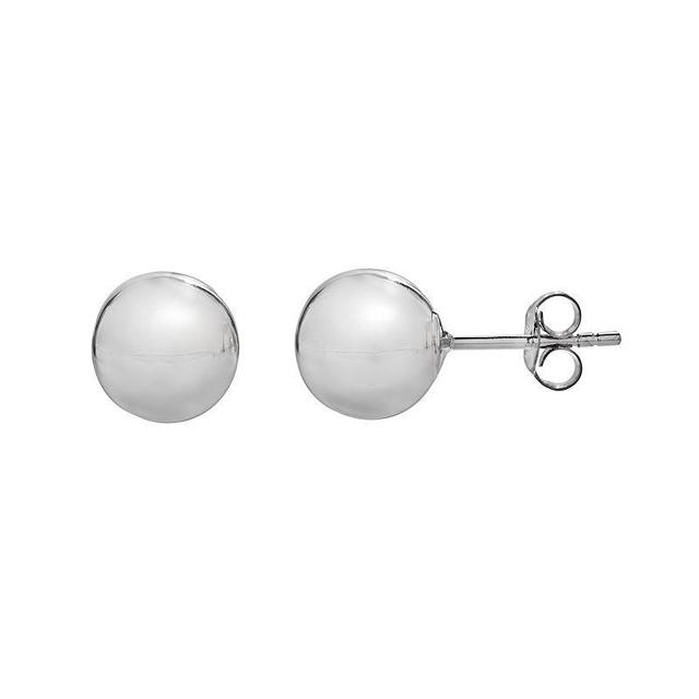 PRIMROSE Sterling Silver Ball Stud Earrings, Womens, Grey Product Image