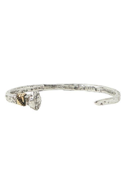 John Varvatos Nails Sterling Silver & Black Diamond Cuff Bracelet at Nordstrom Product Image