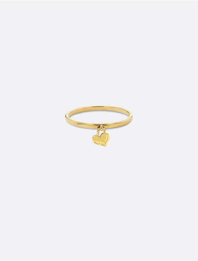 Calvin Klein Womens Minimal Heart Charm Bangle - Metallic Product Image