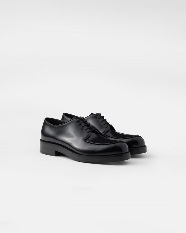 Brushed leather derby shoes Product Image