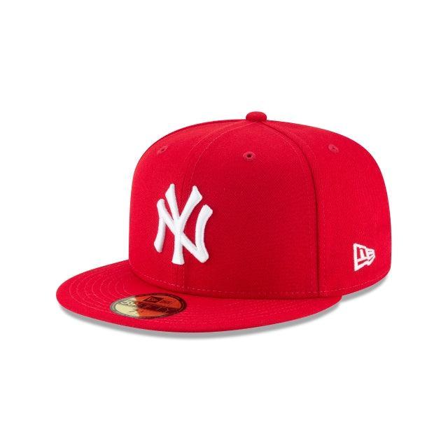 New York Yankees Scarlet Basic 59FIFTY Fitted Hat Male Product Image