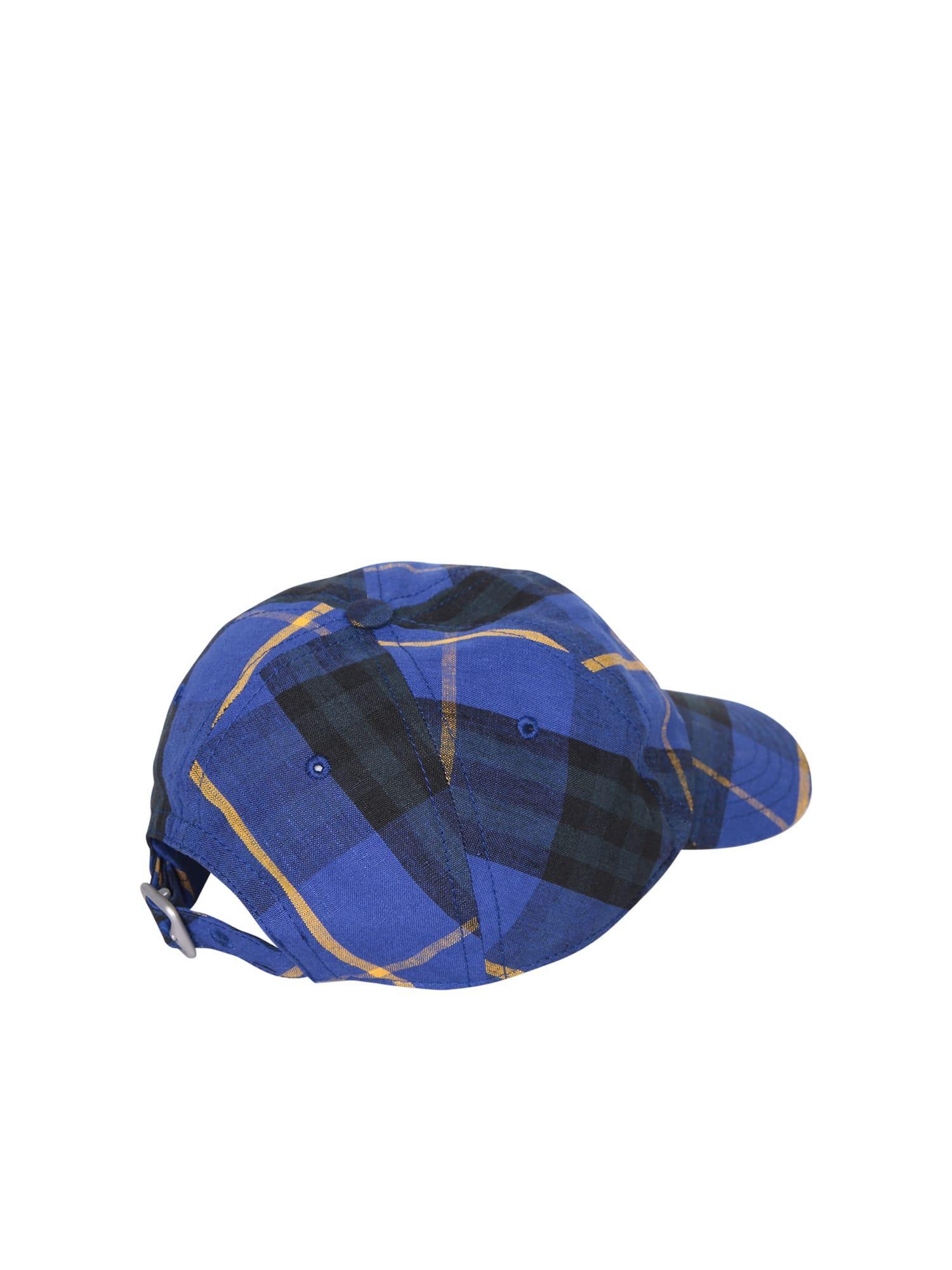 BURBERRY Front Visor Hats In Blue Product Image