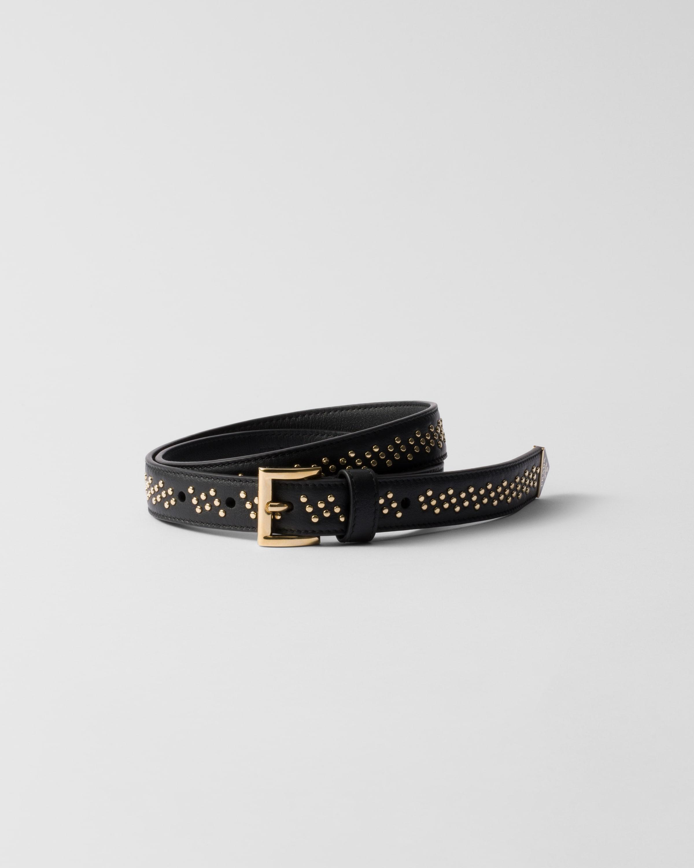 Leather belt with studs Product Image