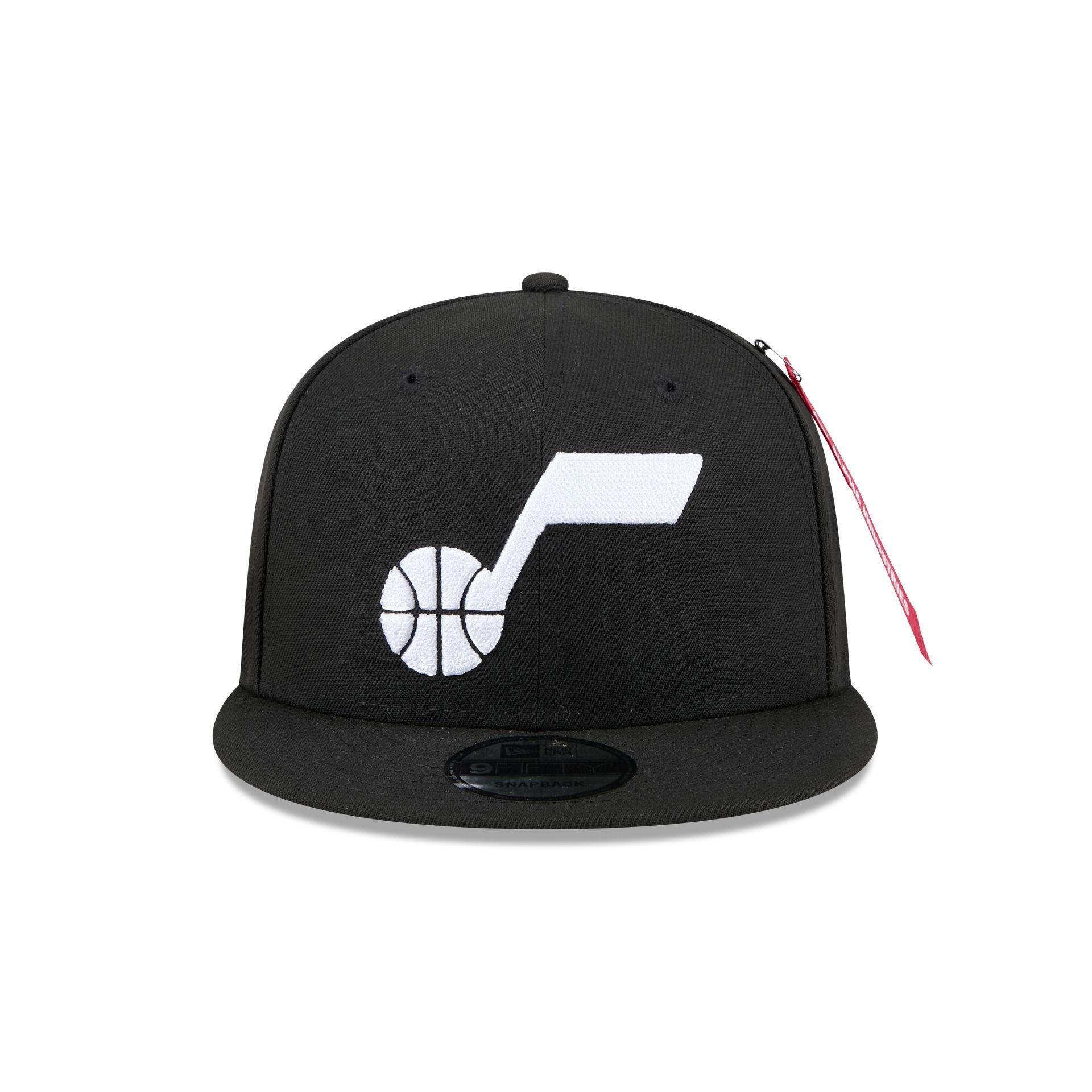 Alpha Industries x Utah Jazz Black 9FIFTY Snapback Hat Male Product Image