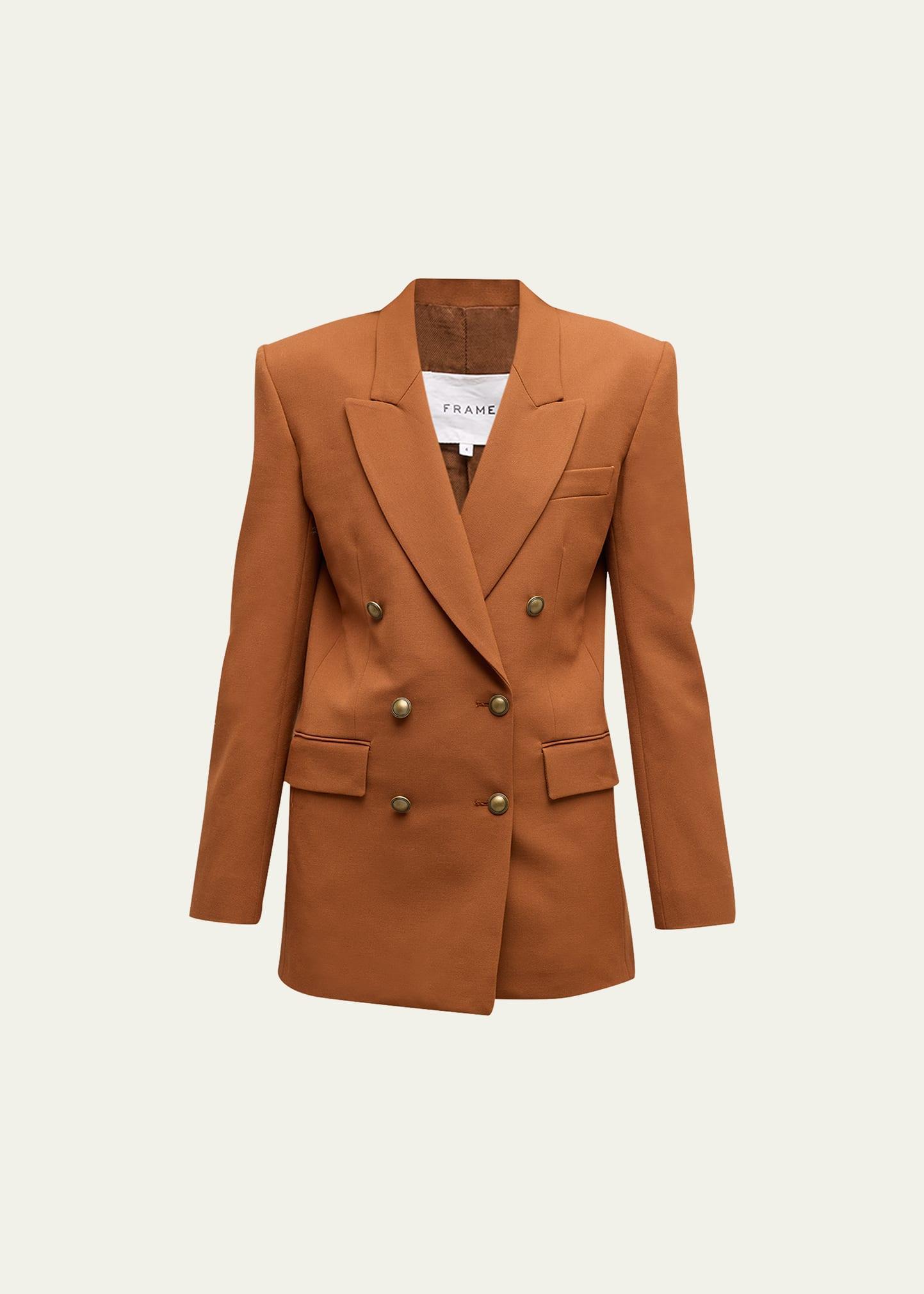 Womens Double-Breasted Boxy Blazer Product Image