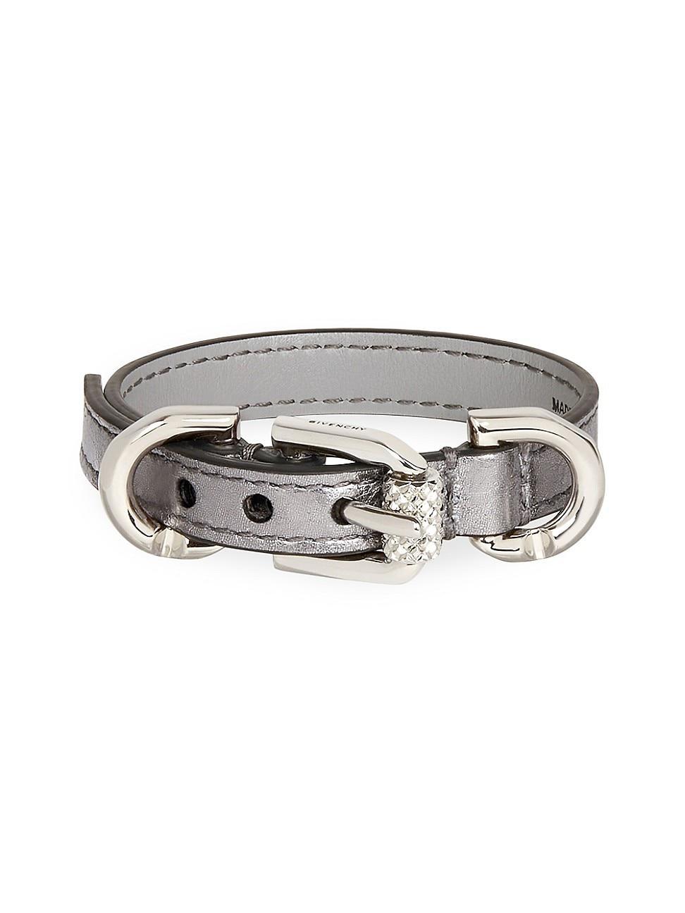 Womens Voyou Bracelet in Laminated Leather and Metal Product Image