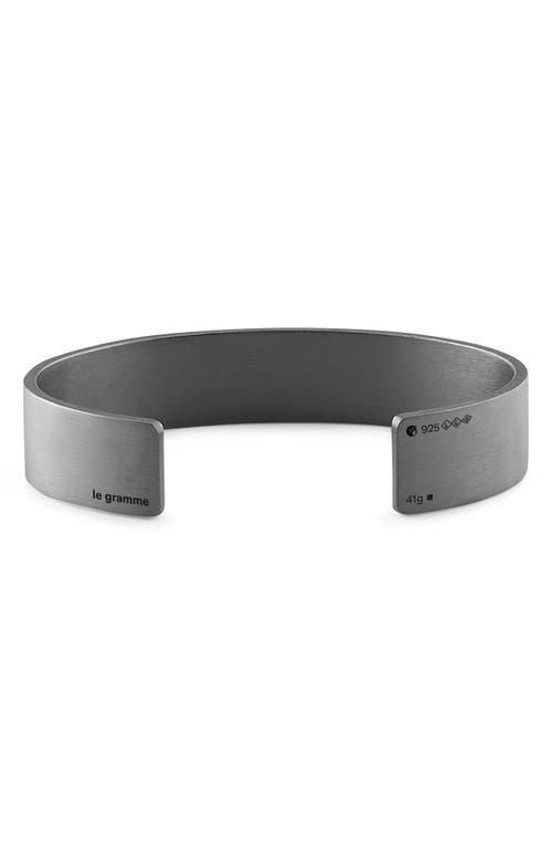 le gramme Mens 41G Brushed Sterling Silver Ribbon Cuff Bracelet Product Image