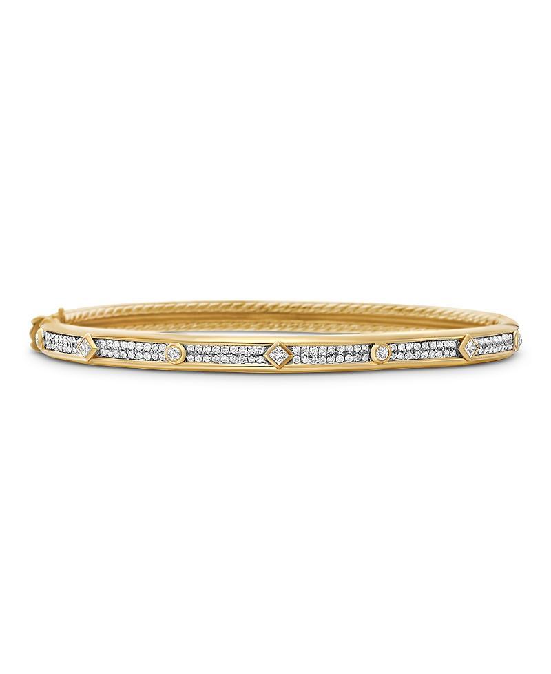 Womens Modern Renaissance Bracelet In 18K Yellow Gold With Full Pav Diamonds Product Image