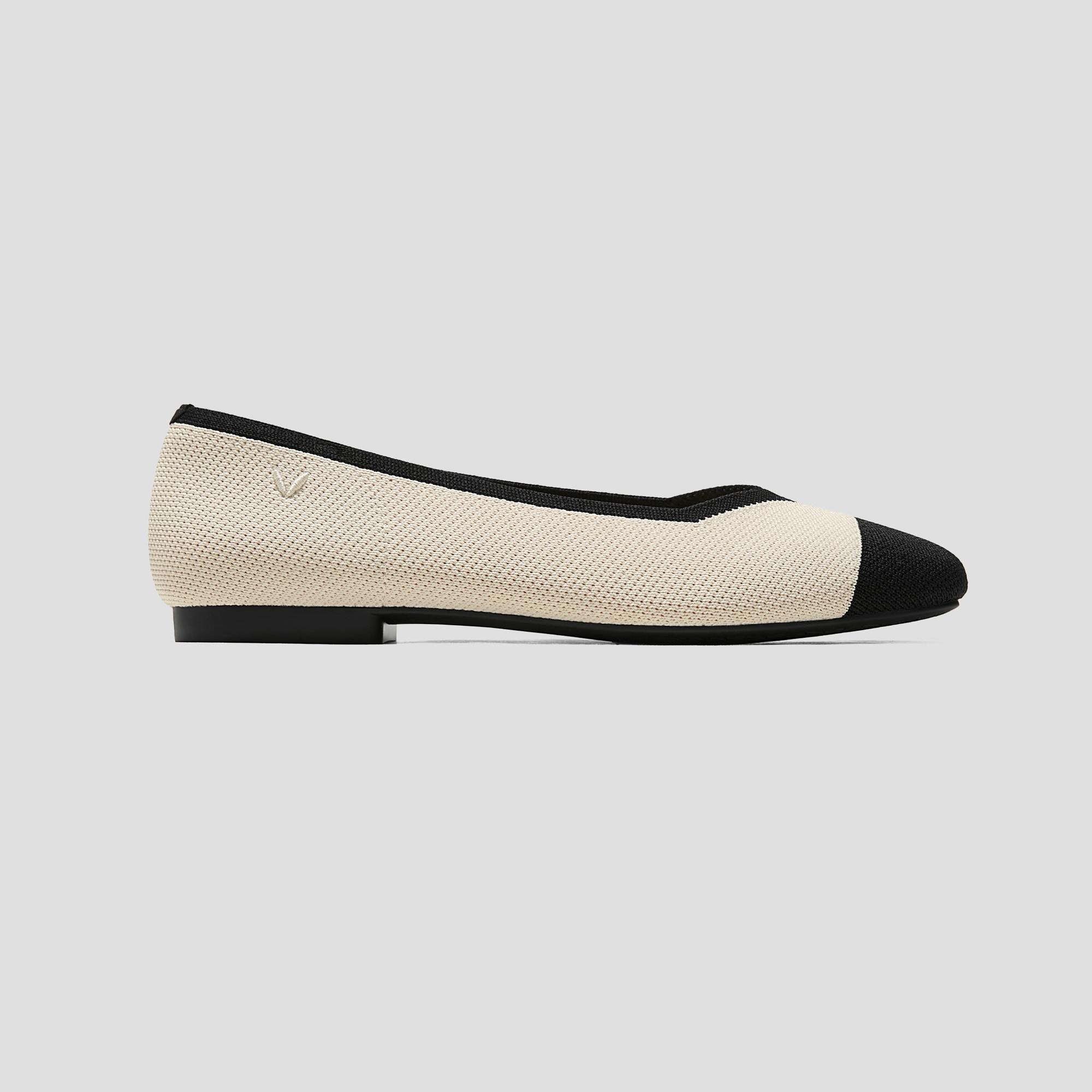 Square-Toe V-Cut Flats (Margot 2.0) Product Image