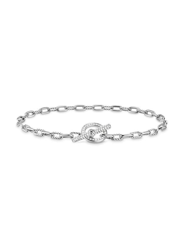 Womens DY Madison Pav Toggle Chain Bracelet in Sterling Silver Product Image