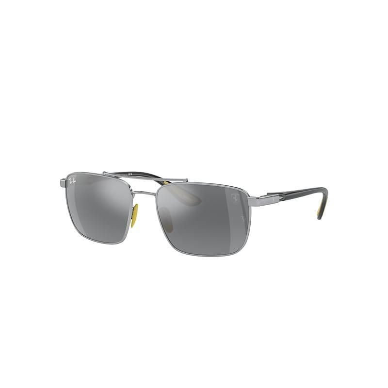 RAY BAN Rb3715m Scuderia Ferrari Collection Sonnenbrillen Grau Fassung Silber Glas 58-18 In Grey Product Image