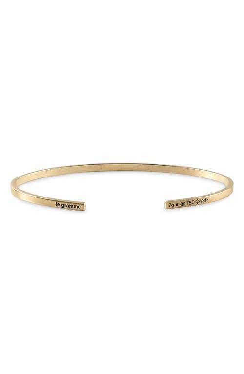 le gramme 7G Polished 18K Gold Ribbon Cuff Bracelet Product Image