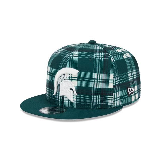 Michigan State Spartans Plaid 9FIFTY Snapback Hat Male Product Image