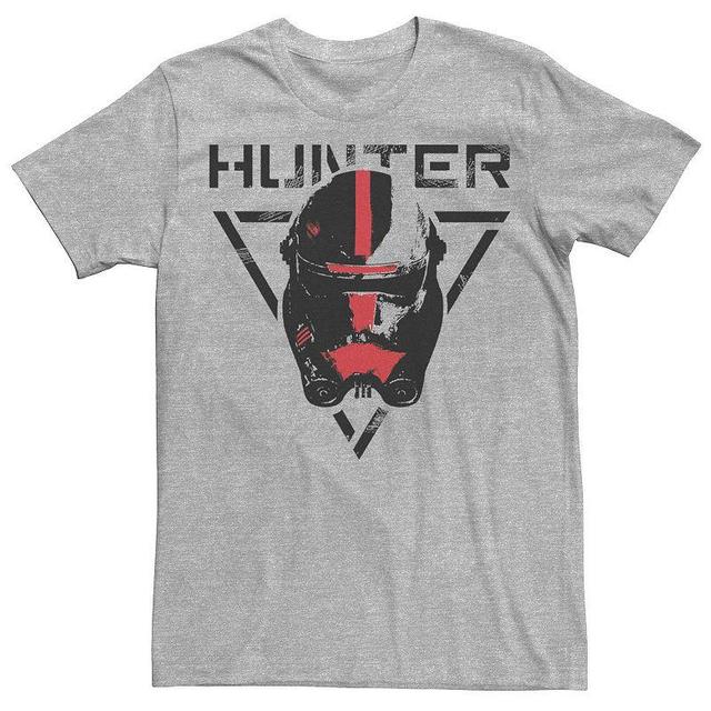 Mens Star Wars The Bad Batch Hunter Helmet Logo Tee Athletic Grey Product Image