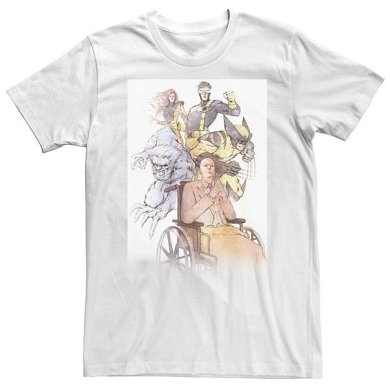 Big & Tall Marvel X-Men Xavier Vintage Group Sketch Tee, Mens Product Image