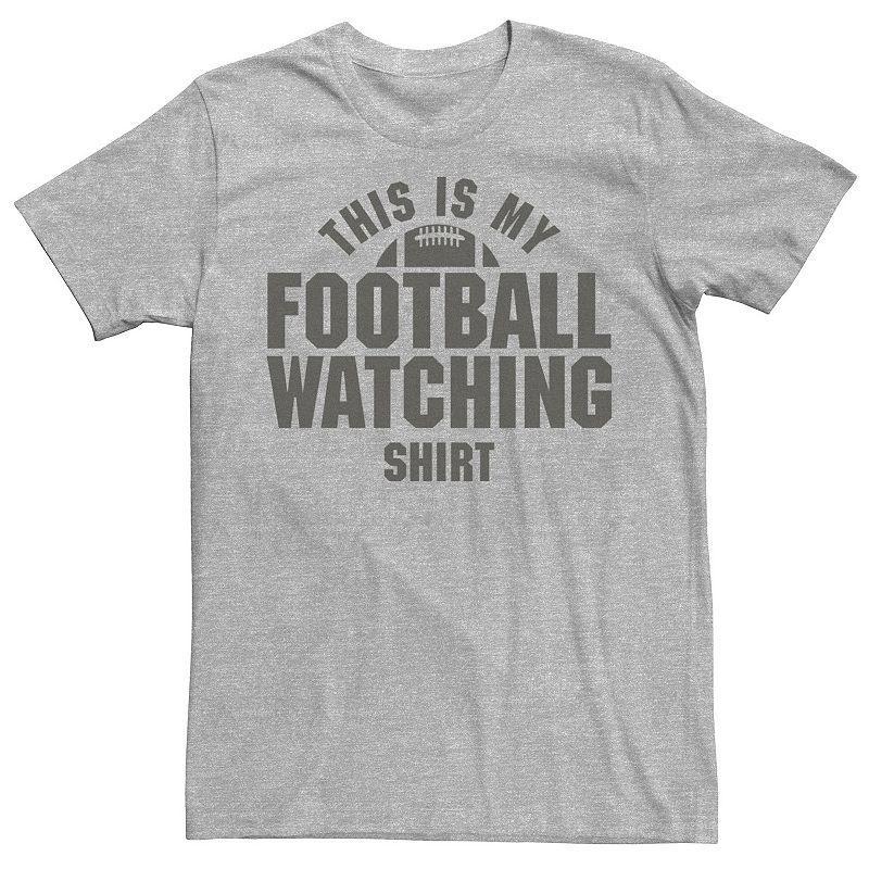 Mens This Is My Football Watching Shirt Graphic Tee Athletic Grey Product Image