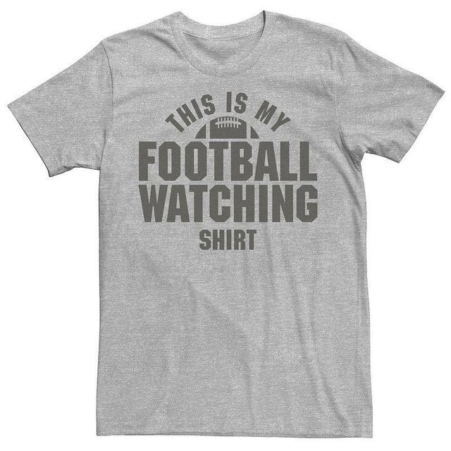 Mens This Is My Football Watching Shirt Graphic Tee Athletic Grey Product Image