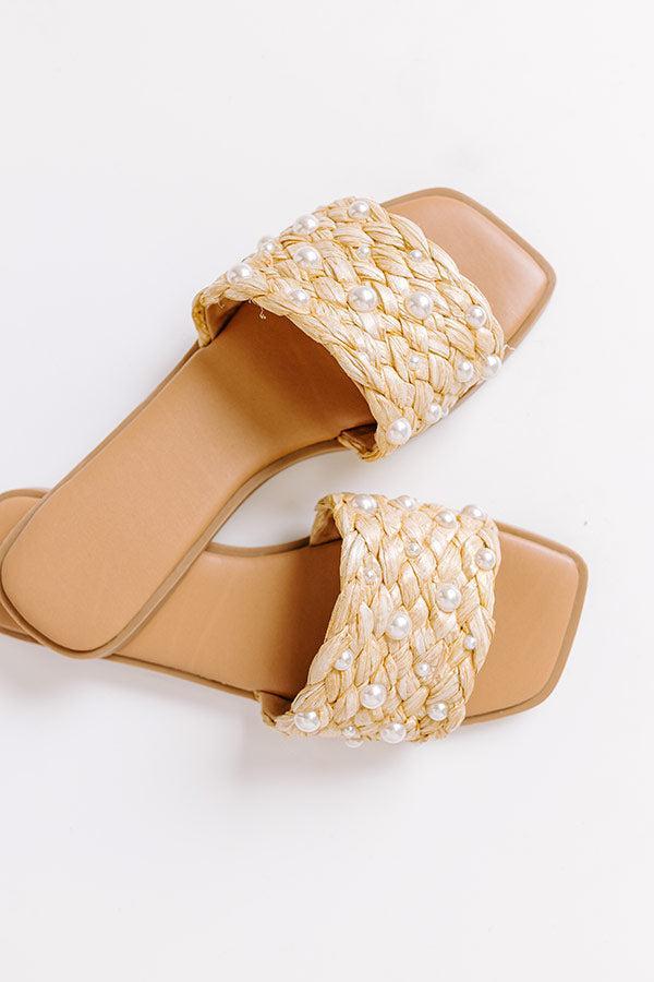 The Clara Pearl Embellished Woven Sandal Product Image