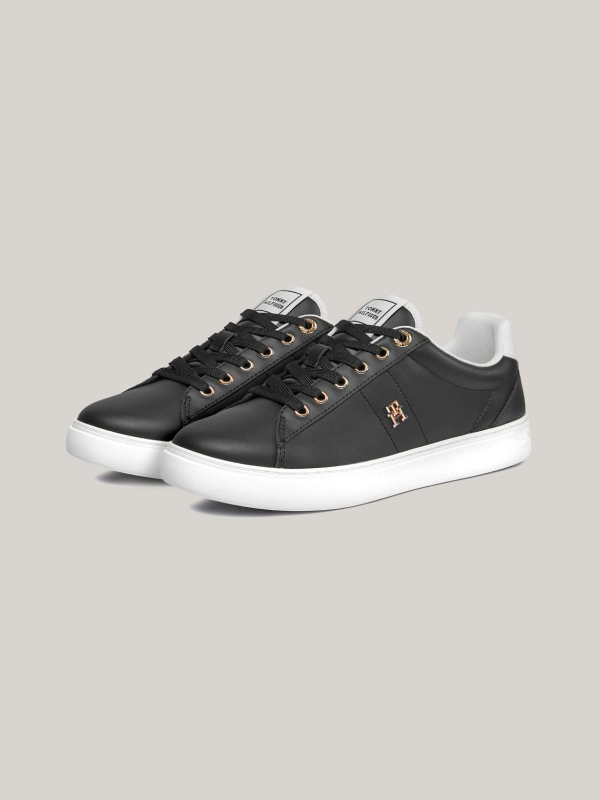 Tommy Hilfiger Women's Monogram Leather Cupsole Sneaker Product Image