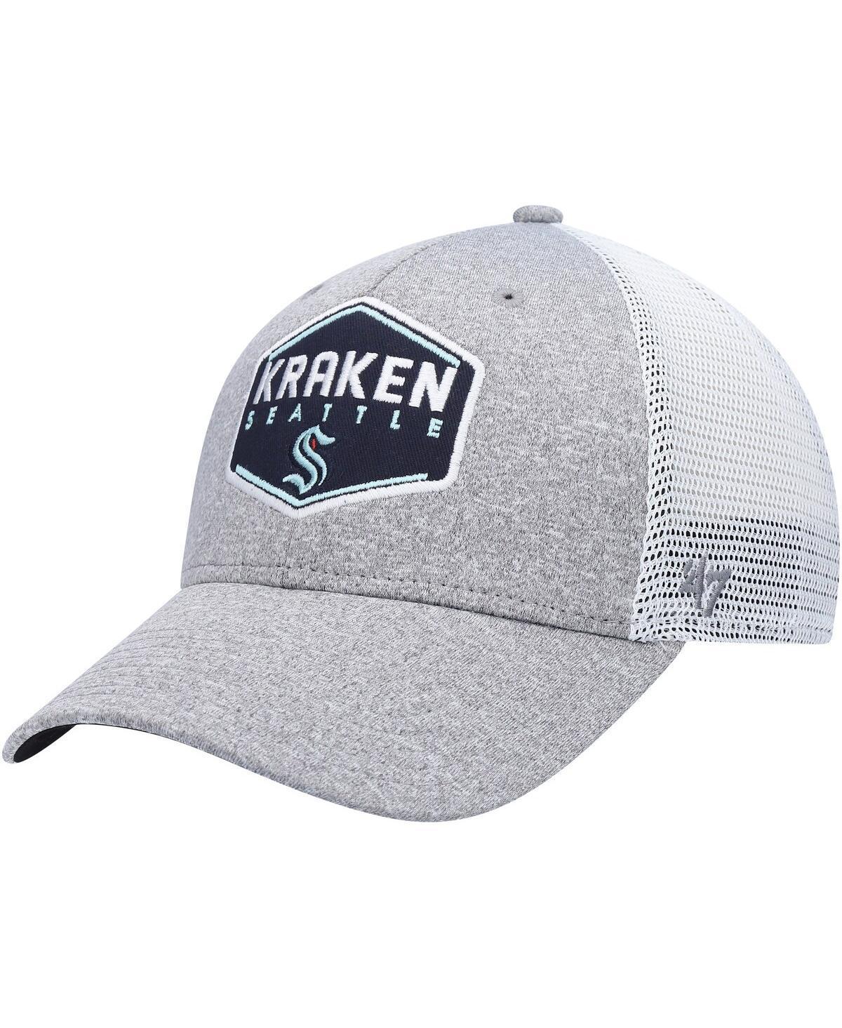 Mens 47 Gray Seattle Kraken Hitch Contender Flex Hat Product Image