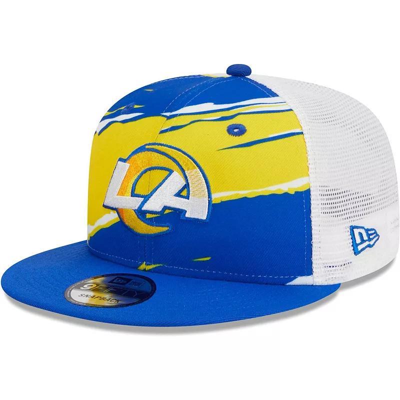 Mens New Era Royal Los Angeles Rams Tear Trucker 9FIFTY Snapback Hat Product Image