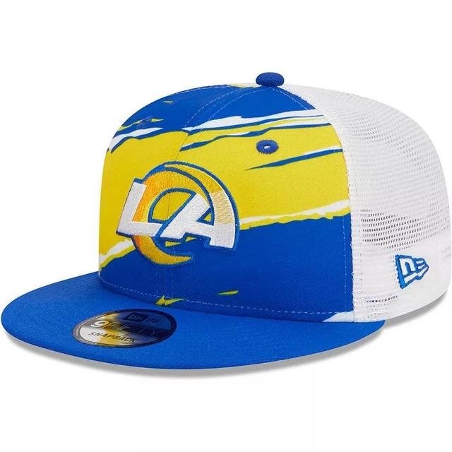 Mens New Era Royal Los Angeles Rams Tear Trucker 9FIFTY Snapback Hat Product Image