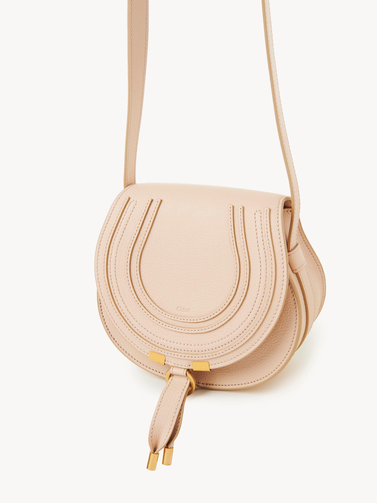 Small Marcie saddle bag in grained leather Product Image