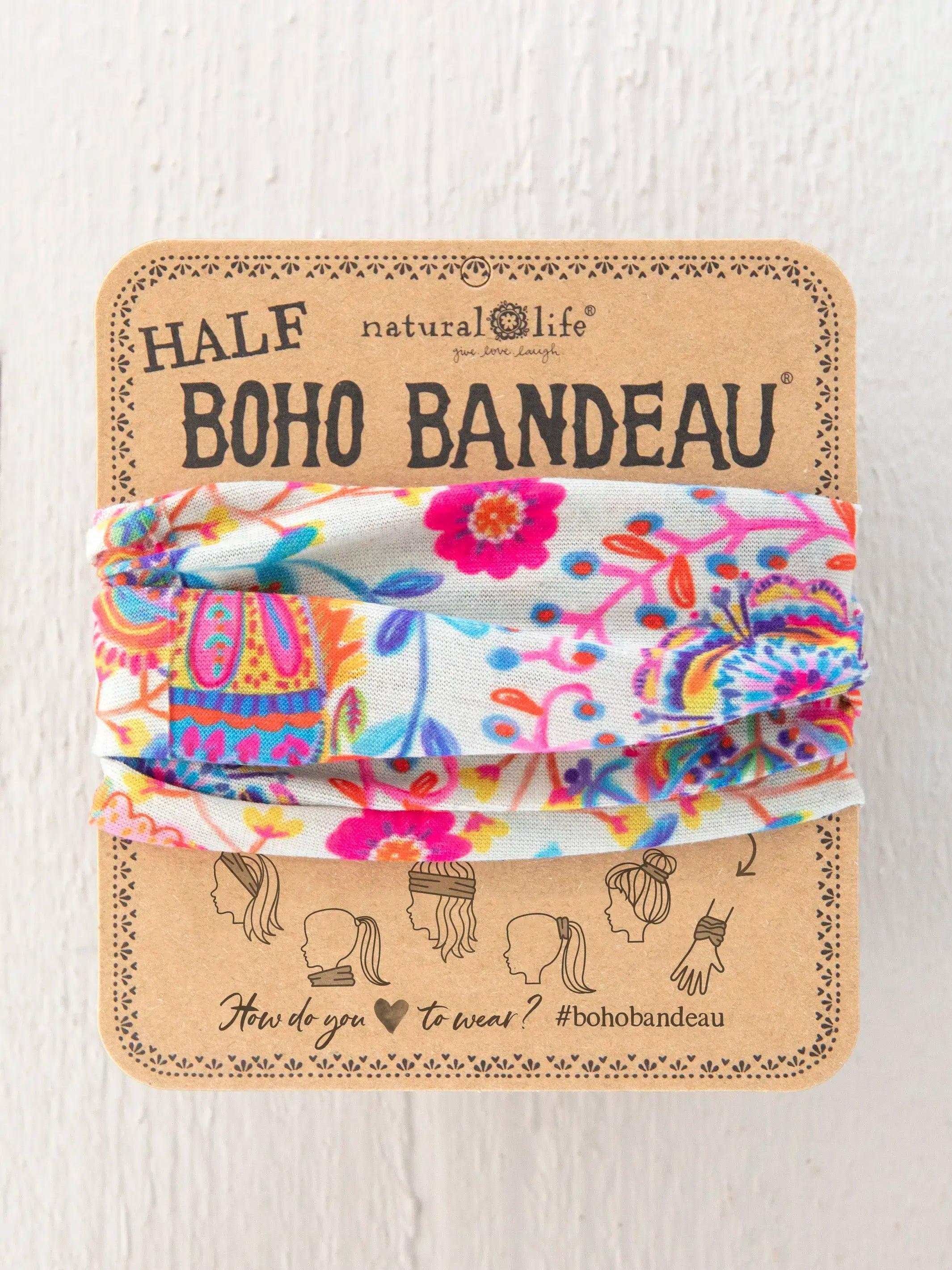 Half Boho Bandeau® Headband - Cream Folk Product Image