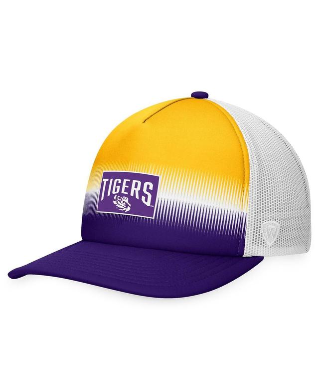 Mens Top of the World /Gold LSU Tigers Daybreak Foam Trucker Adjustable Hat Product Image