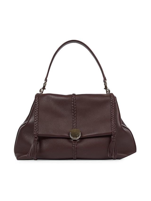 Womens Large Penelope Leather Shoulder Bag Product Image