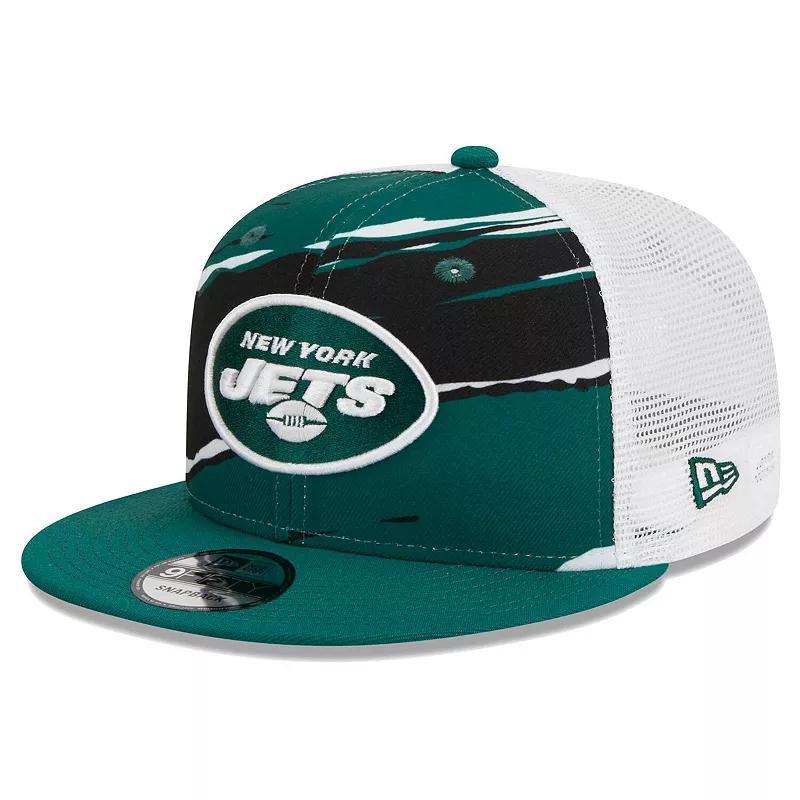 Mens New Era New York Jets Tear Trucker 9FIFTY Snapback Hat Product Image