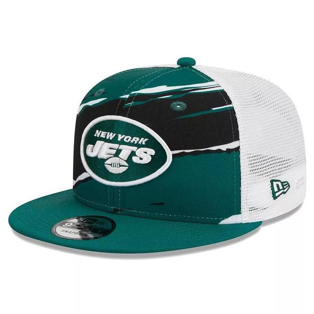 Mens New Era Green New York Jets Tear Trucker 9FIFTY Snapback Hat Product Image