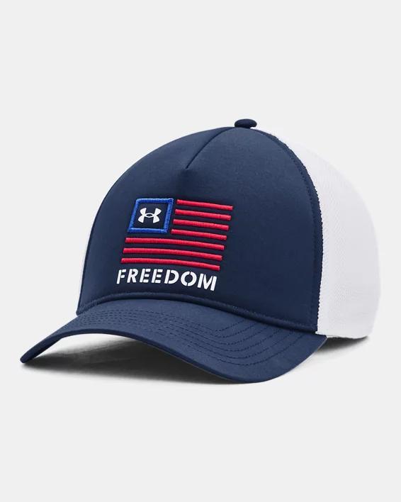 Mens Under Armour Freedom Trucker Hat, Black Product Image